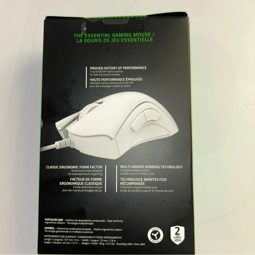 Razer DeathAdder Essential Wired Gaming Mouse# White